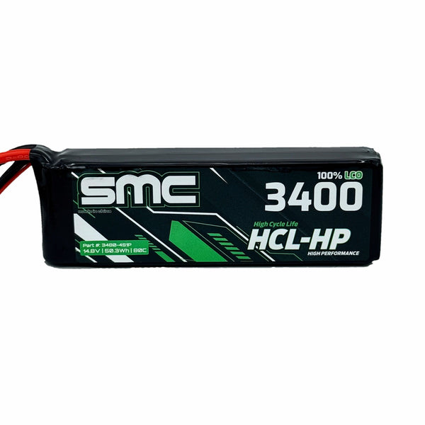 SMC HCL-HP 14.8V-3400mAh-80C Flight Pack Lipo Battery