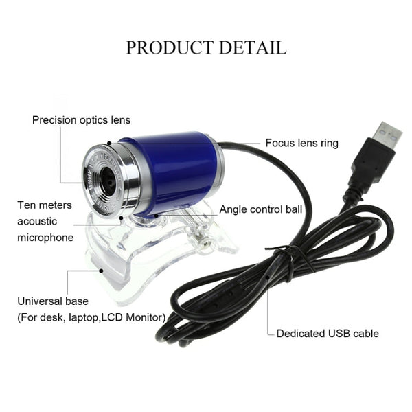 A860 HD Computer USB WebCam with Microphone