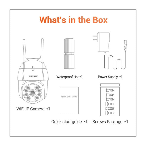 ESCAM QF218 1080P Pan / Tilt AI Humanoid Detection IP66 Waterproof WiFi IP Camera, Support ONVIF / Night Vision / TF Card / Two-way Audio, US Plug, NC1228AU, NC1228EU, NC1228UK, NC1228US