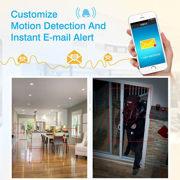 4CH HD 720P 1.0 Mega Pixel 2.4GHz WiFi IP Bullet Camera + NVR Kit