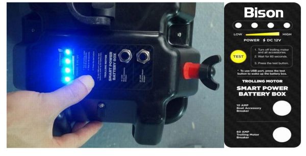 ELECTRIC OUTBOARD BATTERY BOX CARRIER WITH USB CHARGER, BREAKER & 12V SOCKET