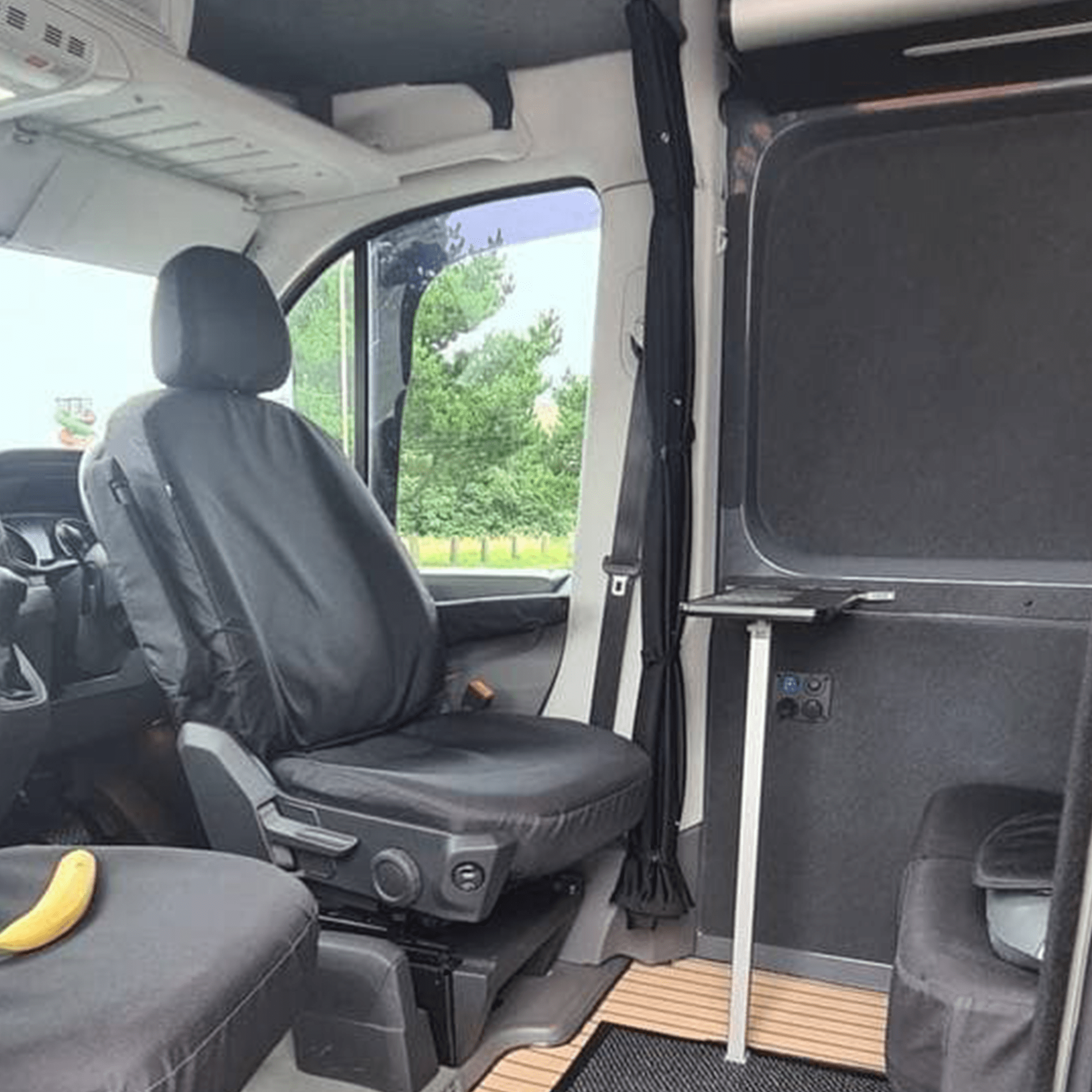 For MAN TGE / New Crafter Cab Divider Curtain Kit with Rail Premium Quality - Van-X