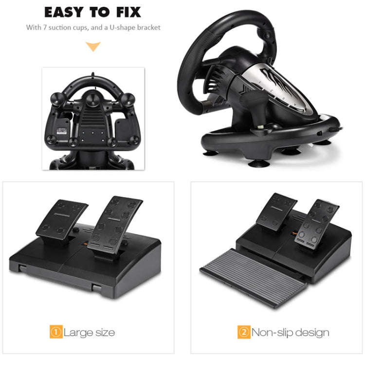 PXN-V3 Racing Game Steering Wheel for PC / PS3 / 4 / xbox one / switch, For PC / PS3 / 4 / xbox one / switch