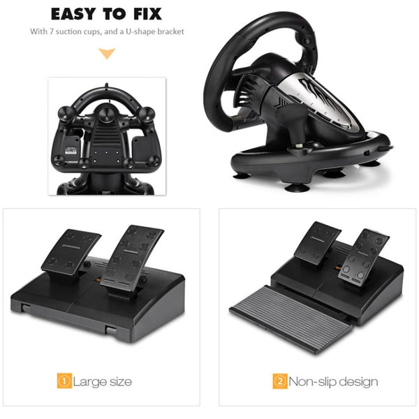 PXN-V3 Racing Game Steering Wheel for PC / PS3 / 4 / xbox one / switch, For PC / PS3 / 4 / xbox one / switch