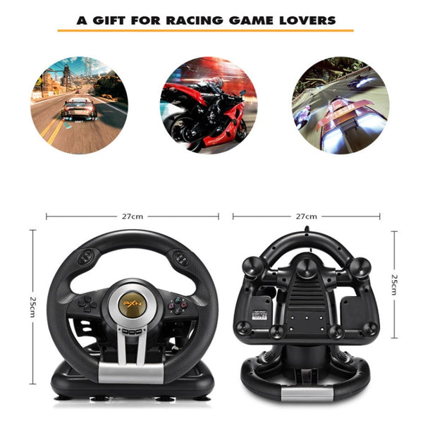 PXN-V3 Racing Game Steering Wheel for PC / PS3 / 4 / xbox one / switch, For PC / PS3 / 4 / xbox one / switch