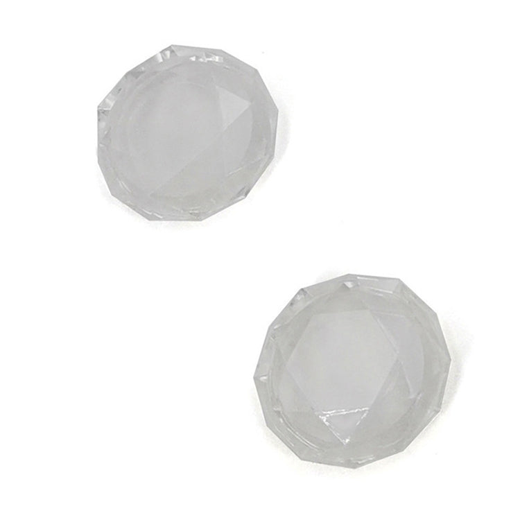 2 PCS Diamond Texture Games Grip Caps for PS5, Clear White, Green, Blue, Red