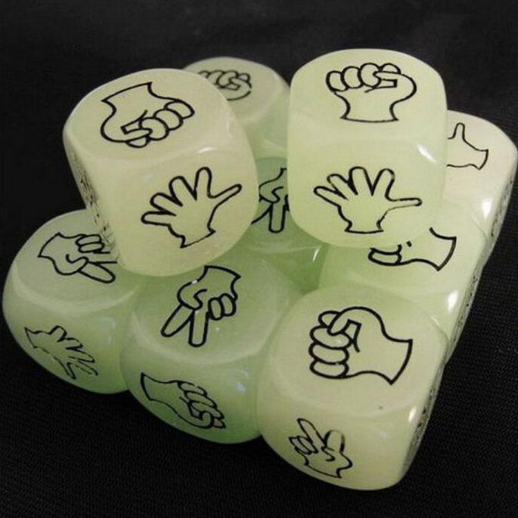 2 PCS Noctilucent drinking Mora Dice Cubes Fun Board Game, Size: 1.8 x 1.8 x 1.8cm