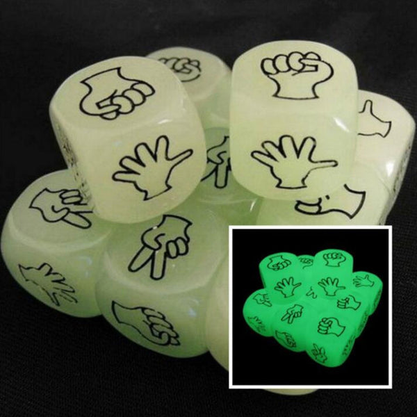 2 PCS Noctilucent drinking Mora Dice Cubes Fun Board Game, Size: 1.8 x 1.8 x 1.8cm