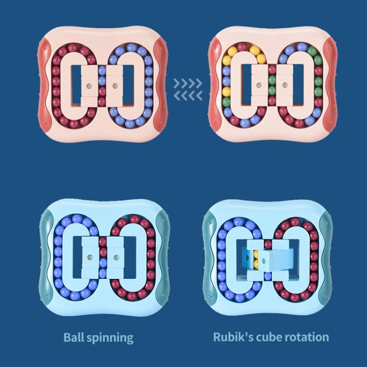 4 PCS  Rotating Magic Beans Decompression Educational Toys Children Fingertip Magic Cube Toys, (Cyan), (Red), (Blue)