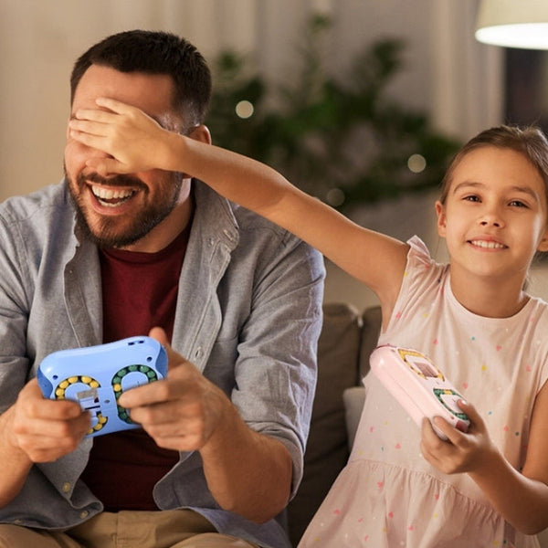 4 PCS  Rotating Magic Beans Decompression Educational Toys Children Fingertip Magic Cube Toys, (Cyan), (Red), (Blue)