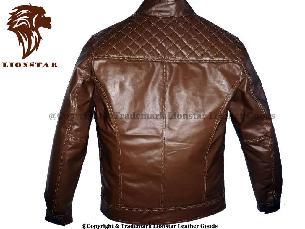 LionStar Vintage Leather Jacket for Men