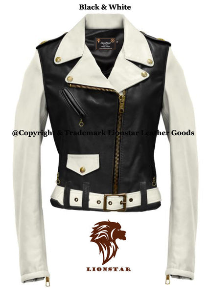 Lionstar Newage Ladies Sheepskin Leather Biker Jacket