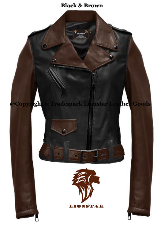 Lionstar Newage Ladies Sheepskin Leather Biker Jacket