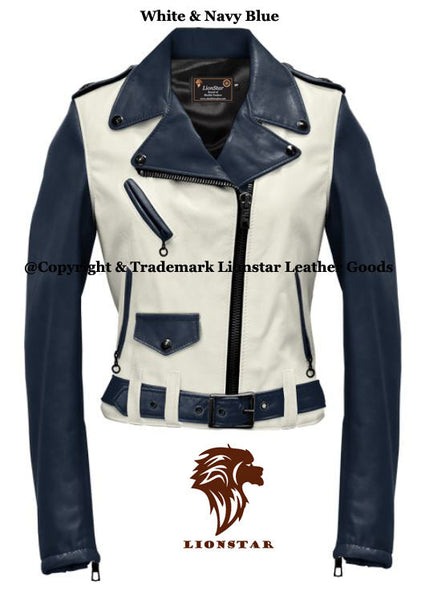 Lionstar Newage Ladies Sheepskin Leather Biker Jacket