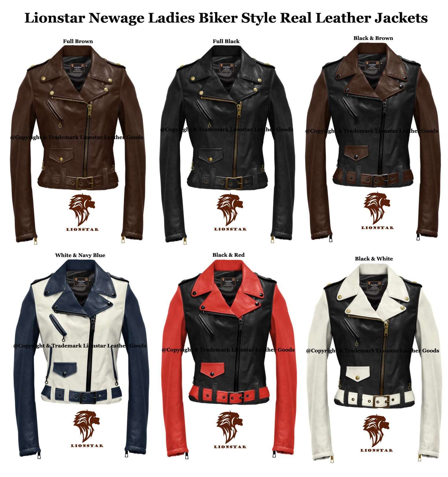 Lionstar Newage Ladies Sheepskin Leather Biker Jacket