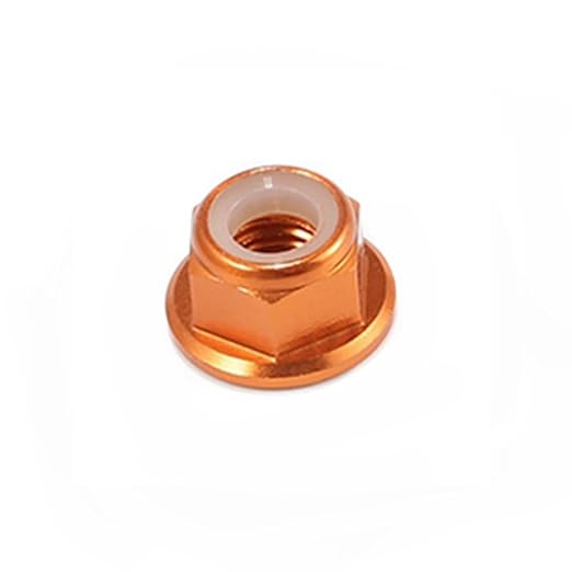 10pc M5 Nylon Locking with Flange CW Nuts pack 6061 Aluminium