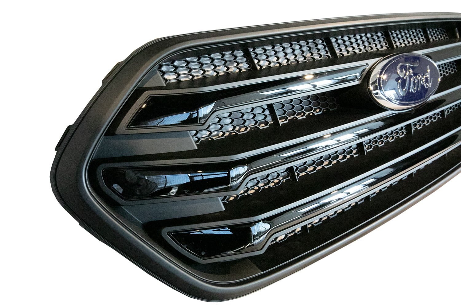 For Ford Transit Custom Front Grille – OEM Style, New Shape, Matte Black Base – Pre-Painted & Ready to Install