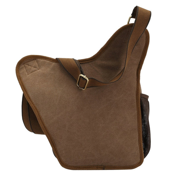 KAUKKO FH03 Retro Style Men Canvas Crossbody Bag Messenger Bag Outdoors Hiking Camping Bag, Size: 26 x 21 x 9 cm