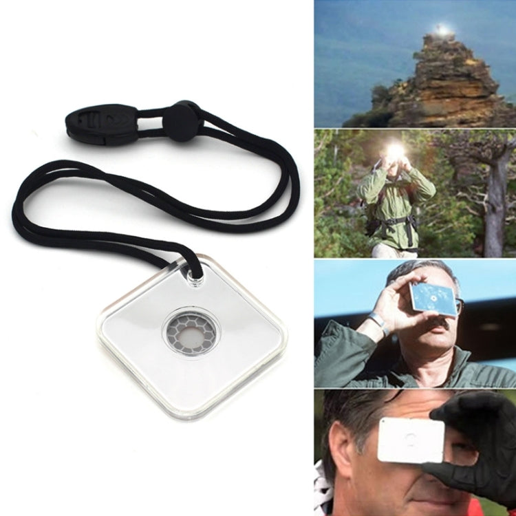Multifunctional Survival Emergency Rescue Reflective Signal Mirror Hiking Outdoor Tool with Whistle, Signal Mirror