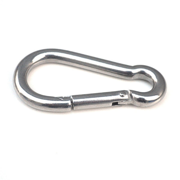 M9 Stainless Steel Carabiner Spring Hook Multi-tool Mountaineering Buckle Lock Camping Hook Rope, Inner Diameter: 8.84mm, M9