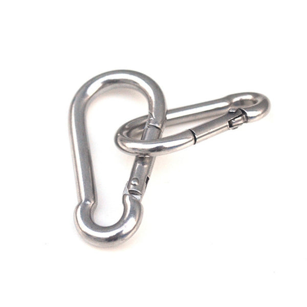 M9 Stainless Steel Carabiner Spring Hook Multi-tool Mountaineering Buckle Lock Camping Hook Rope, Inner Diameter: 8.84mm, M9