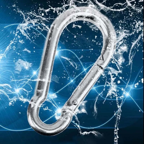 M9 Stainless Steel Carabiner Spring Hook Multi-tool Mountaineering Buckle Lock Camping Hook Rope, Inner Diameter: 8.84mm, M9