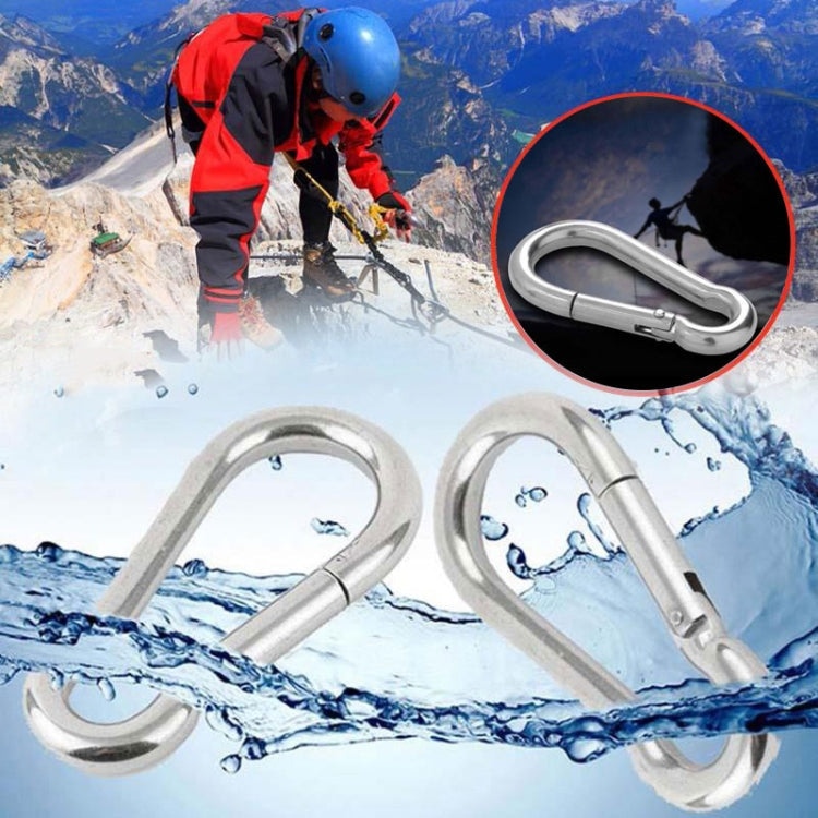 M9 Stainless Steel Carabiner Spring Hook Multi-tool Mountaineering Buckle Lock Camping Hook Rope, Inner Diameter: 8.84mm, M9