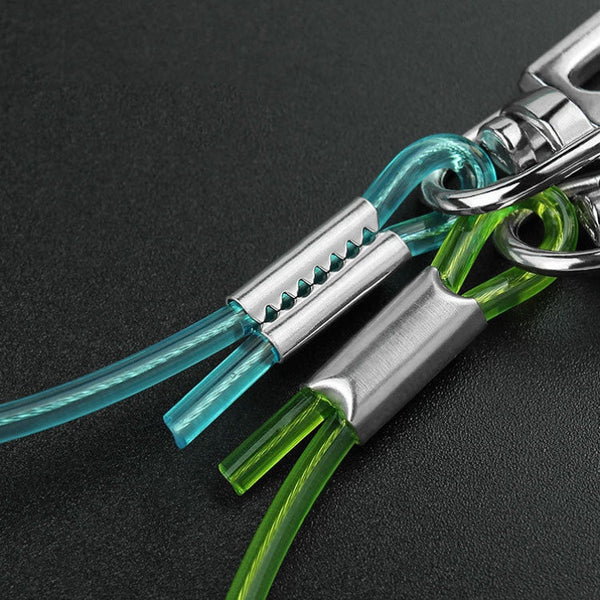 Outdoor Multi-functional Anti-lost Keychain TPU Spring Lanyard, Length: 32cm