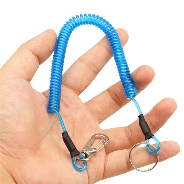 Outdoor Multi-functional Anti-lost Keychain TPU Spring Lanyard, Length: 32cm