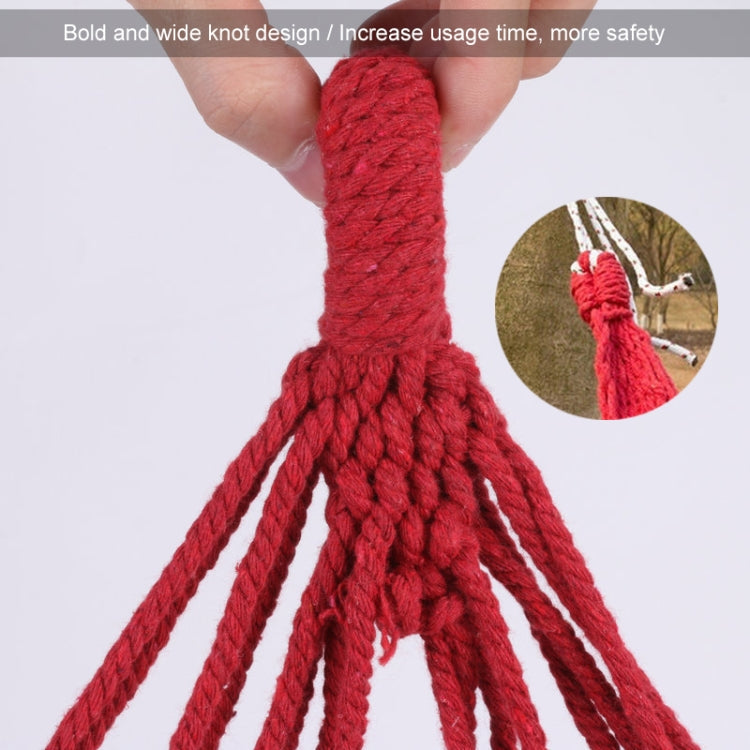 Outdoor Rollover-resistant Double Person Canvas Hammock Portable Beach Swing Bed with Wooden Sticks, Size: 190 x 150cm, Size: 190 x 150cm(Blue), Size:190 x 150cm(Red)