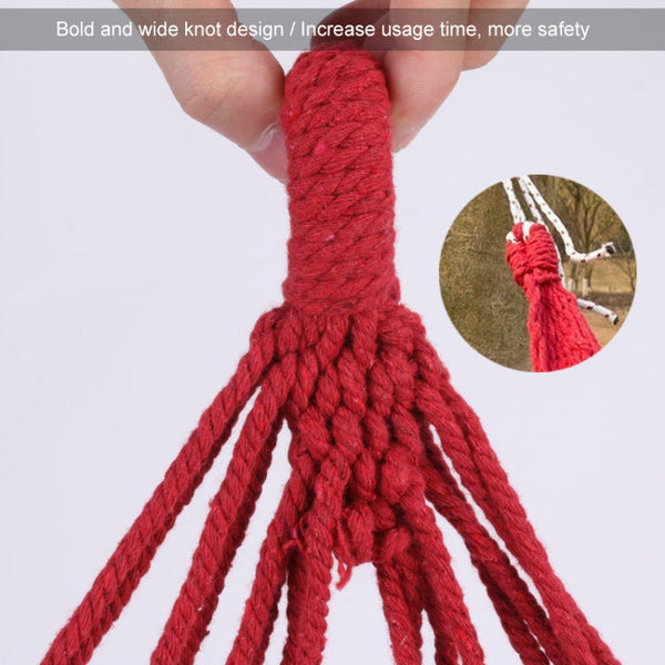 Outdoor Rollover-resistant Double Person Canvas Hammock Portable Beach Swing Bed with Wooden Sticks, Size: 190 x 150cm, Size: 190 x 150cm(Blue), Size:190 x 150cm(Red)