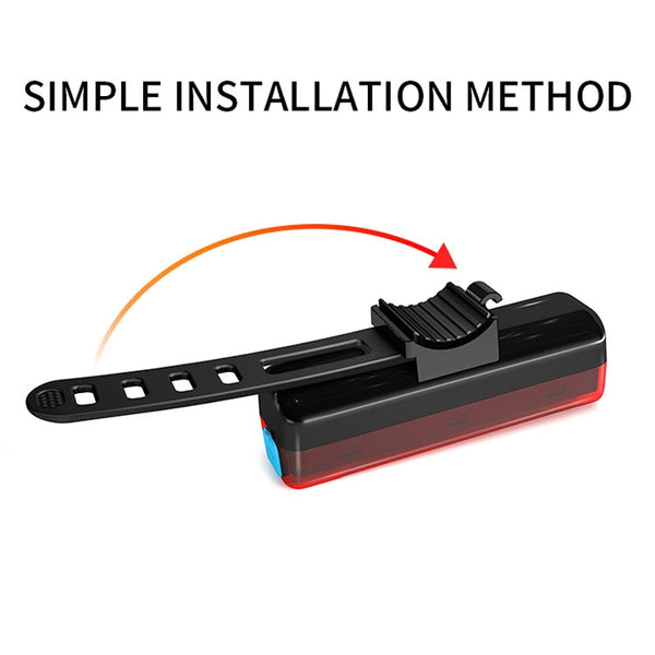 A02 Bicycle Taillight Bicycle Riding Motorcycle Electric Car LED Mountain Bike USB Charging Safety Warning Light (6 Hours, Plastic Bag), 6 Hours,  Plastic Bag