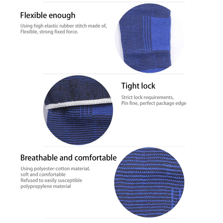 2 PCS Sports Elastic Thermal Elbow Support Guards, Size: 11 x 20cm (Blue+Black), Elbow pads Size: 11 x 20cm