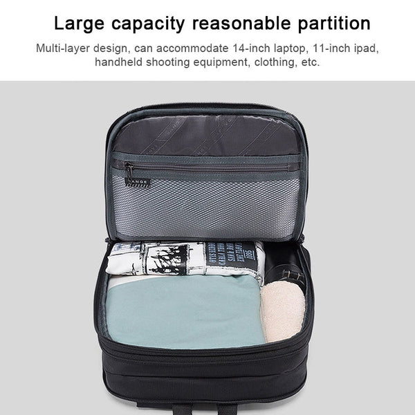 BANGE Fashion Casual Lightweight Oxford Cloth Shoulders Bag Waterproof Outdoor Travel Men Backpack