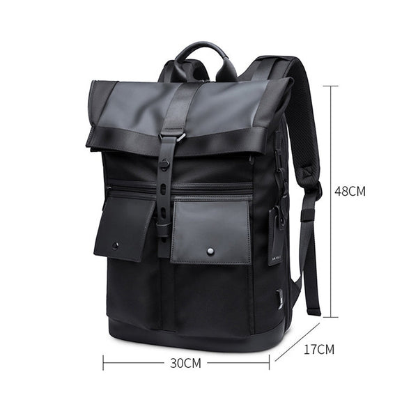 BANGE Men Leisure Business Backpack Travel Large Capacity Student Shoulders Bag
