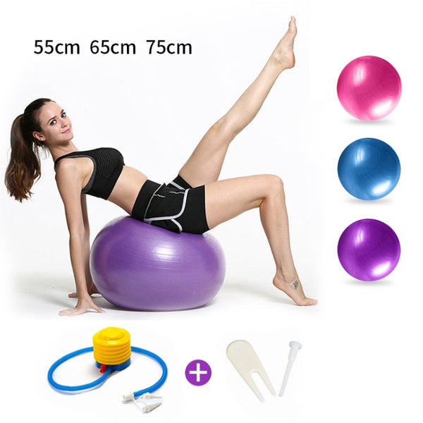 Thickening Explosion-proof Big Yoga Ball Sport Fitness Ball Environmental Pregnant Yoga Ball, Diameter: 65cm, 65cm(Blue), 65cm(Purple), 65cm(Pink)