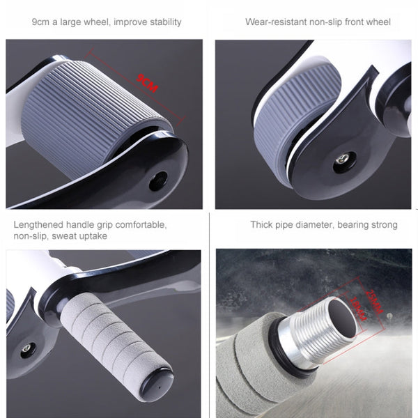 Folding Abdominal Roller Round Home Office Mute Fitness Equipment Sports for Man / Woman, YD010344 (Black)