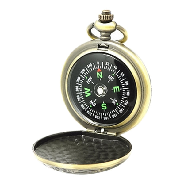 Nisa J35A Vintage Metal Flip Pocket Watch Compass, J35A