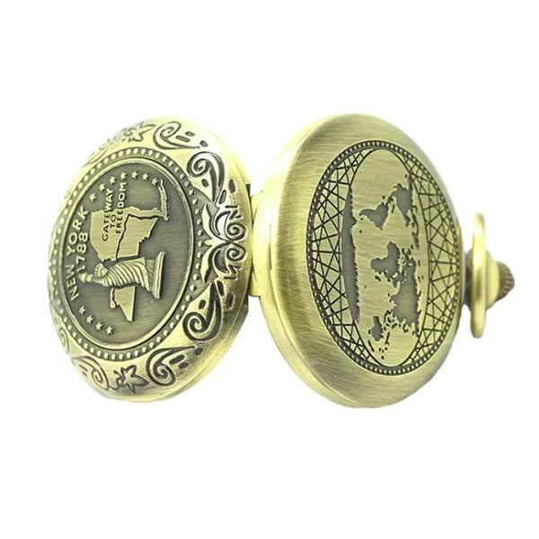 Nisa J35A Vintage Metal Flip Pocket Watch Compass, J35A