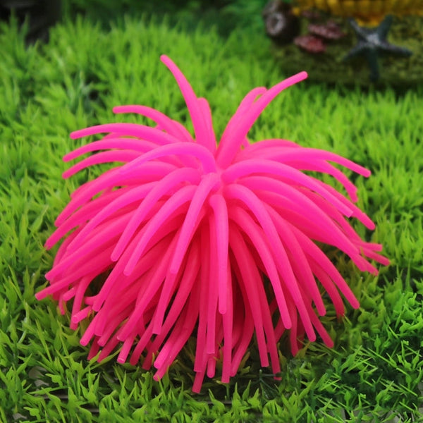 Aquarium Articles Decoration TPR Simulation Sea Urchin Ball Coral, Size: L, Diameter: 13cm