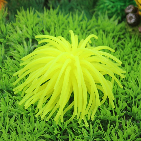 Aquarium Articles Decoration TPR Simulation Sea Urchin Ball Coral, Size: L, Diameter: 13cm