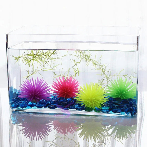 Aquarium Articles Decoration TPR Simulation Sea Urchin Ball Coral, Size: S, Diameter: 7cm