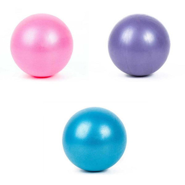 Mini Yoga Pilates Ball Explosion-proof PVC Ball Balanced Fitness Gymnastic Exercise Training with Straw, Diameter: 25cm