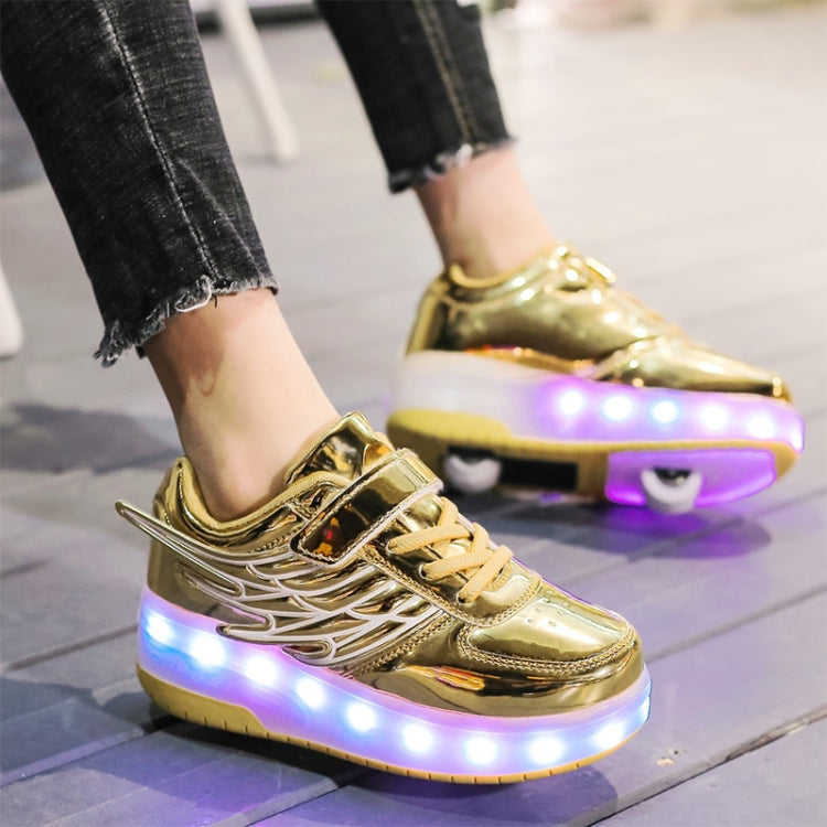 CD03 LED Double Wheel Wing Roller Skating Shoes, Size : 38