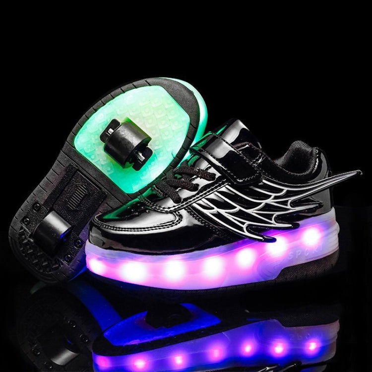 CD03 LED Double Wheel Wing Roller Skating Shoes, Size : 40