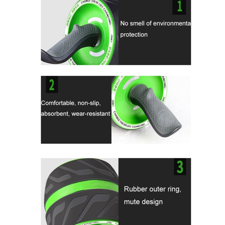 Automatic Rebound Abdominal Roller Round Home Office Mute Fitness Equipment for Man / Woman, Electroplating Green, Green, Purple, White