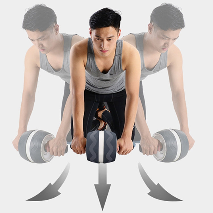 Automatic Rebound Abdominal Roller Round Home Office Mute Fitness Equipment for Man / Woman, Electroplating Green, Green, Purple, White