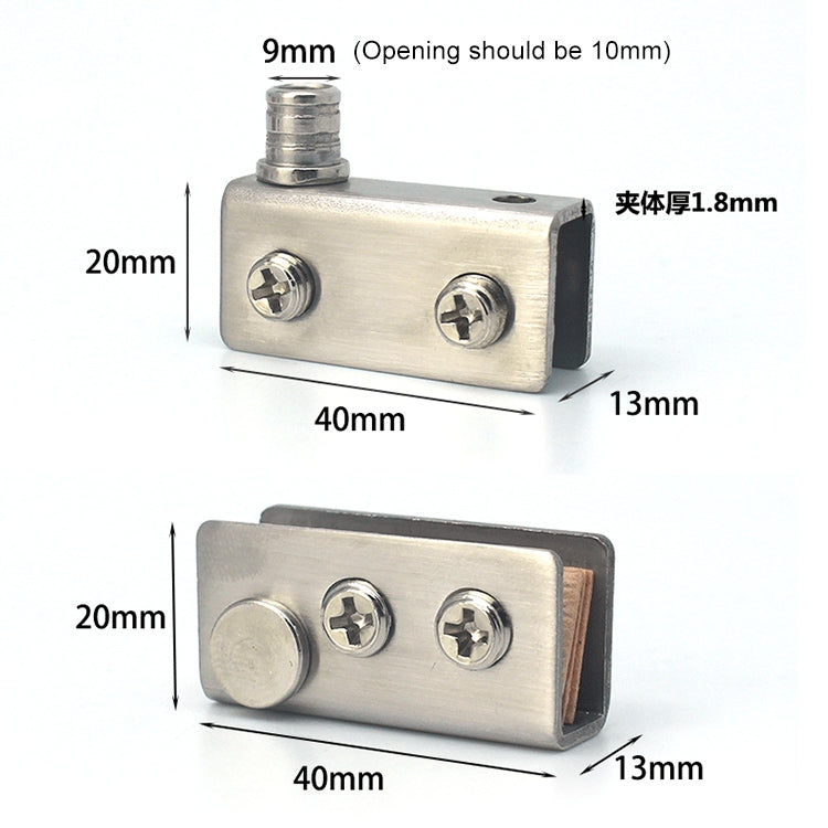 Glass Clip Single Door Touching Exhibition Cabinet Hinge