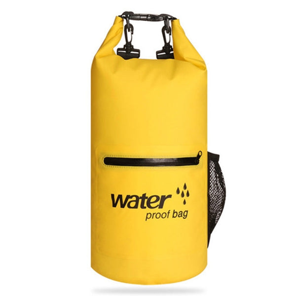 Outdoor Waterproof Dry Dual Shoulder Strap Bag Dry Sack PVC Barrel Bag, Capacity: 10L