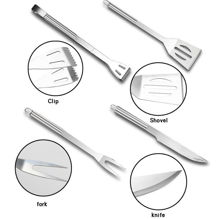 5 in 1 Outdoor Tableware Set Camping Barbecue Tableware Picnic Tool Set